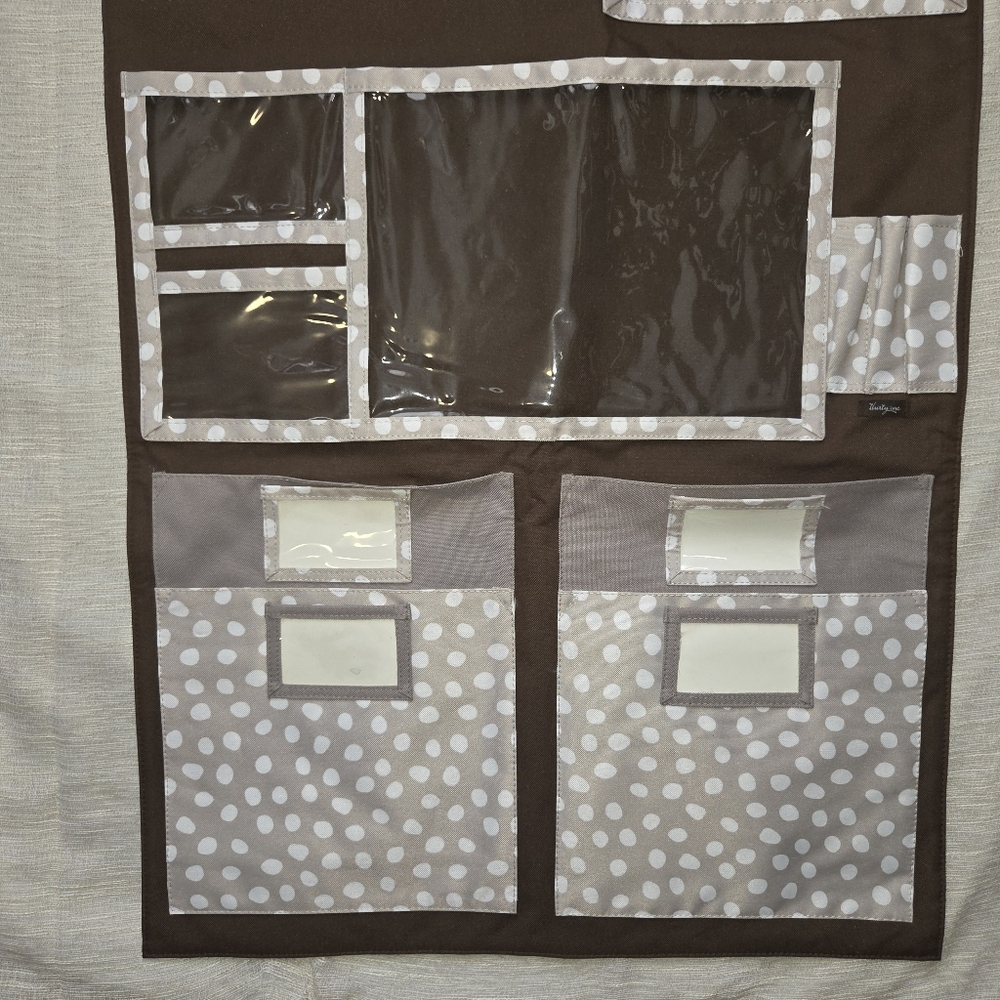 Thirty-one Brown Polka Dot Hanging Organizer - Picture 2 of 5